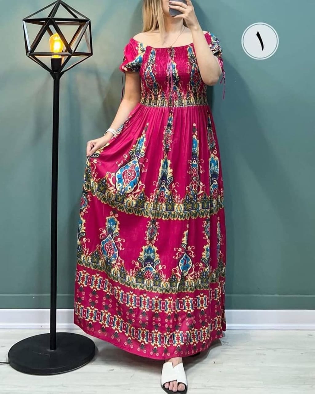 Women's Off-Shoulder Floral Printed Rayon Fit & Flare Maxi Dress – Stylish Nightwear & Beachwear